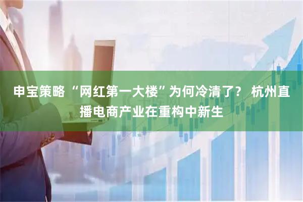 申宝策略 “网红第一大楼”为何冷清了？ 杭州直播电商产业在重构中新生